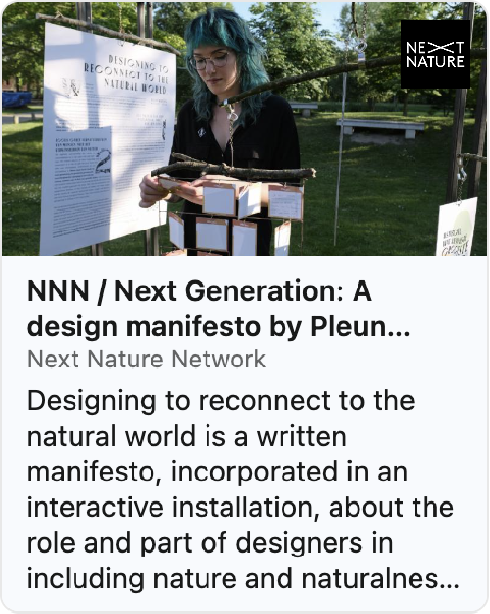 Afbeelding preview van Manifesto, featured op pagina van Next Nature Network / Next Generation